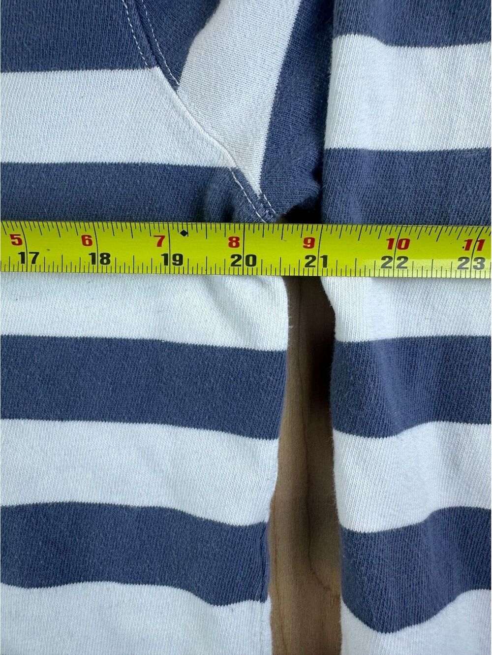 Vintage Brooks Brothers Hoodie medium sailor stripe cotton knit nautical henley - Picture 12 of 14